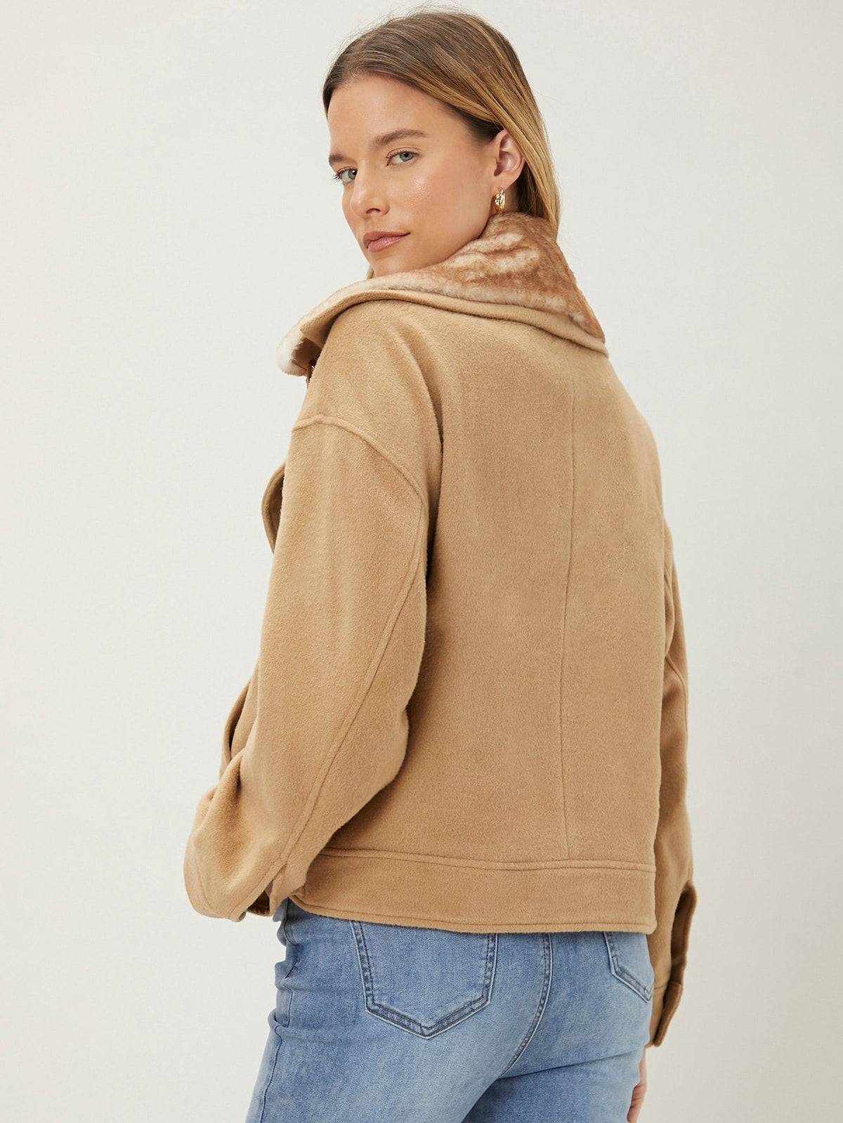 Women's Wool Khaki Overcoat