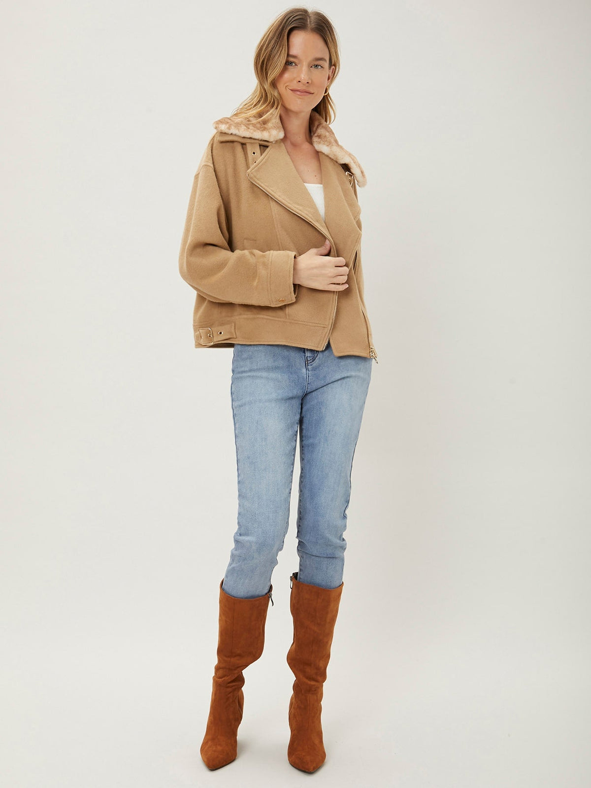 Women's Wool Khaki Overcoat