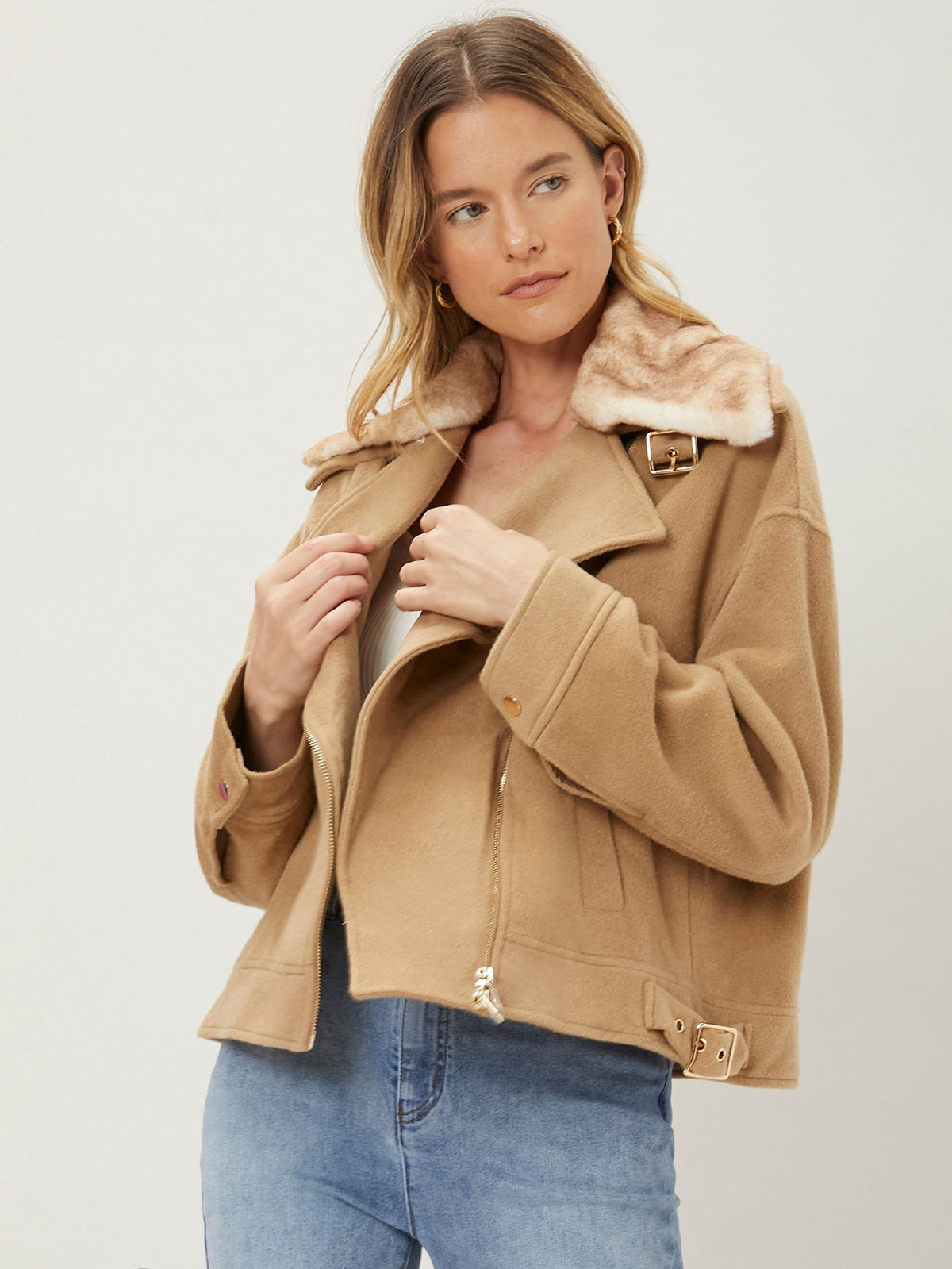 Women's Wool Khaki Overcoat