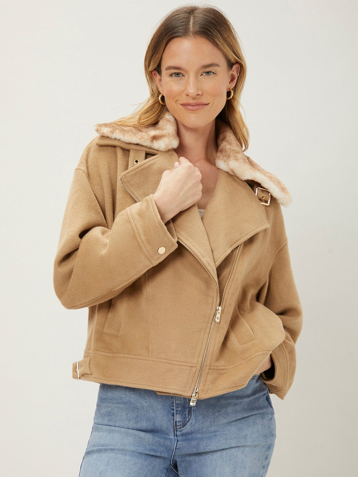 Women's Wool Khaki Overcoat