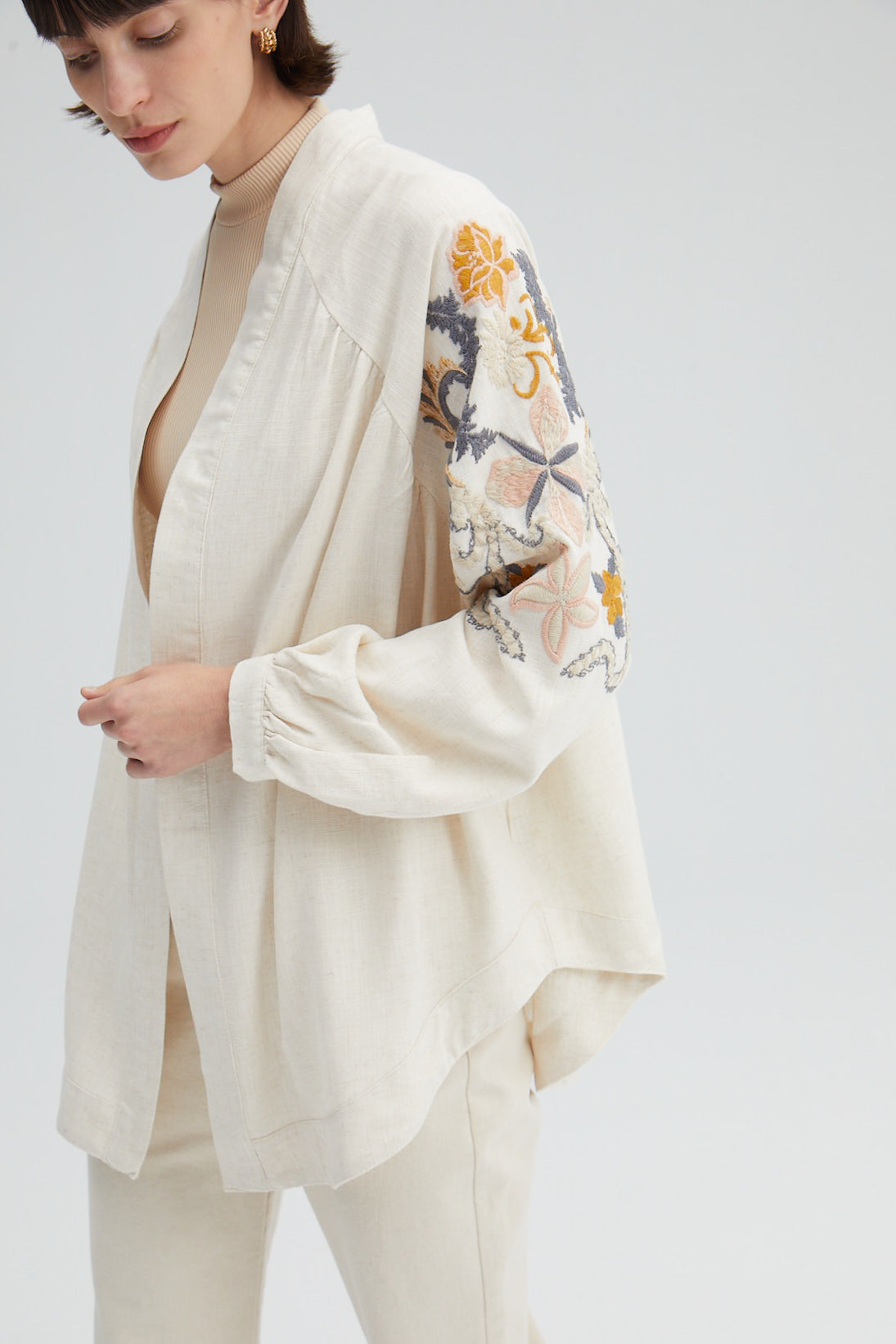 Beige 2025 kimono jacket