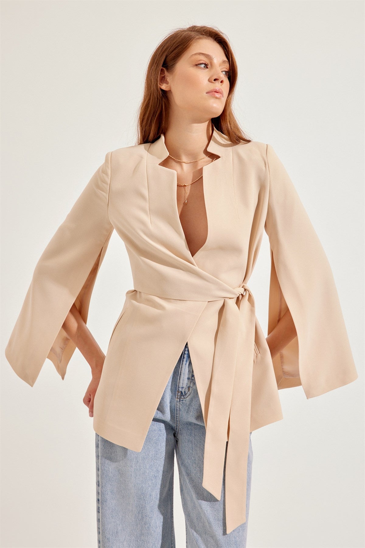 Women's Jacket Designer Beige @moda