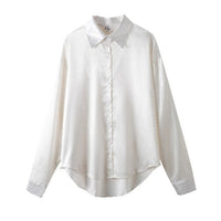 Women's Satin Silk Vintage Casual Blouse