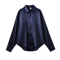 Women's Satin Silk Vintage Casual Blouse