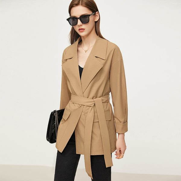 Women's Trench Coat For Button Jacket