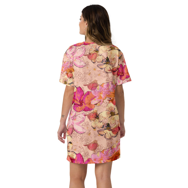 T-shirt Printed Pink Dress