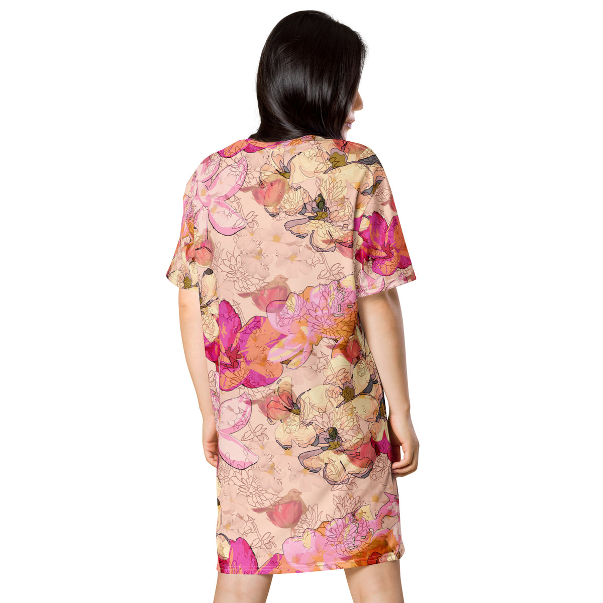 T-shirt Printed Pink Dress