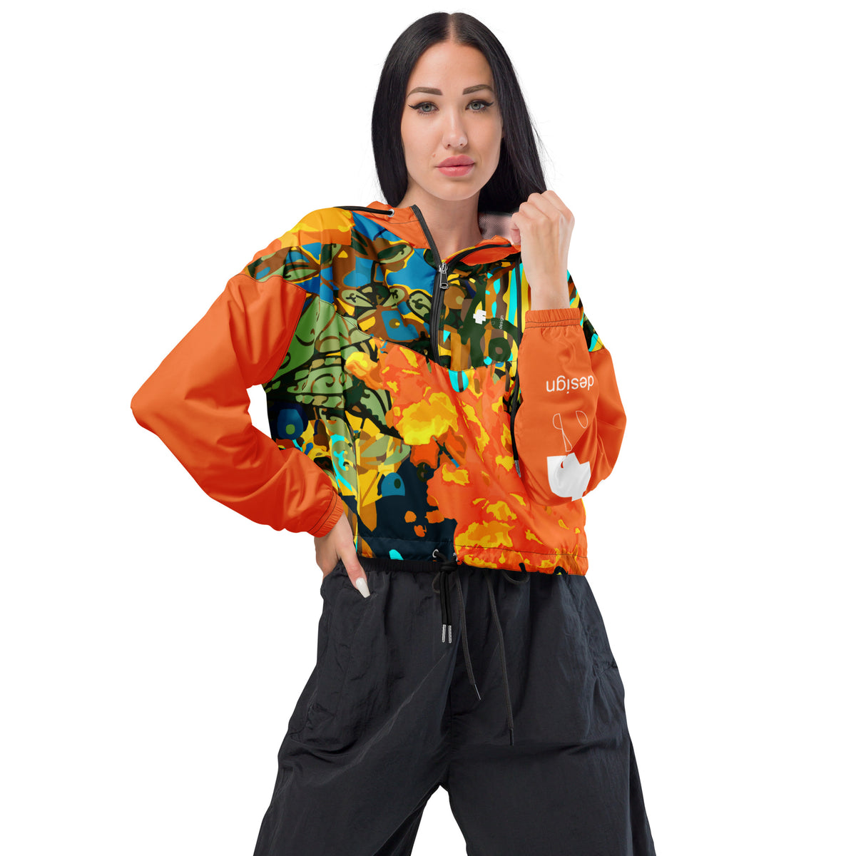 Women’s Orange Windbreaker