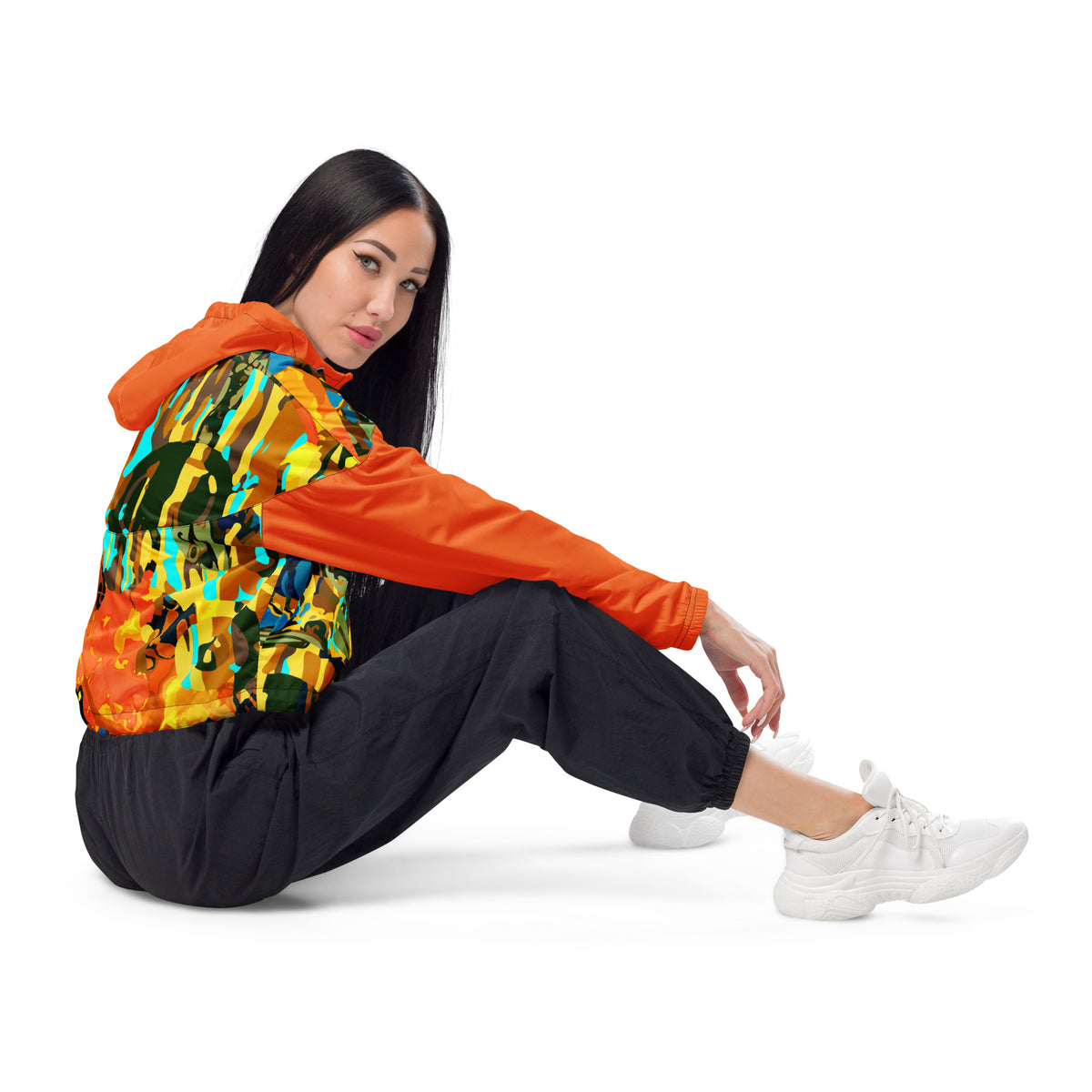 Women’s Orange Windbreaker