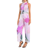 Women's Halter  Belted Jumpsuit