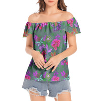 Women's Off Shoulder Green Color