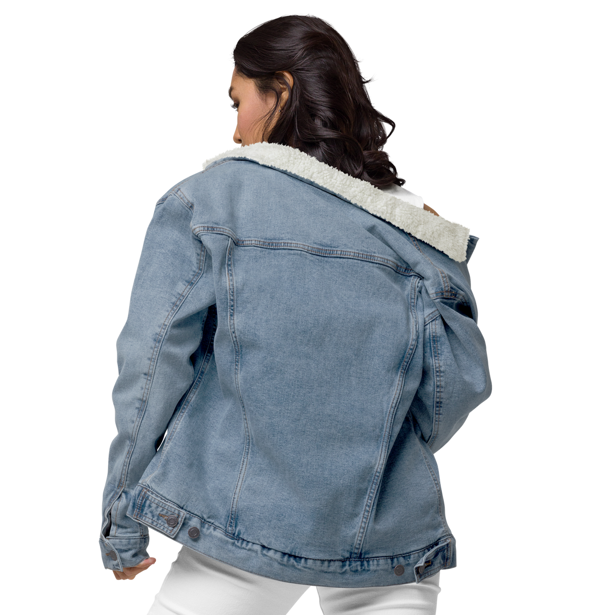 Women's Unisex denim sherpa jacket