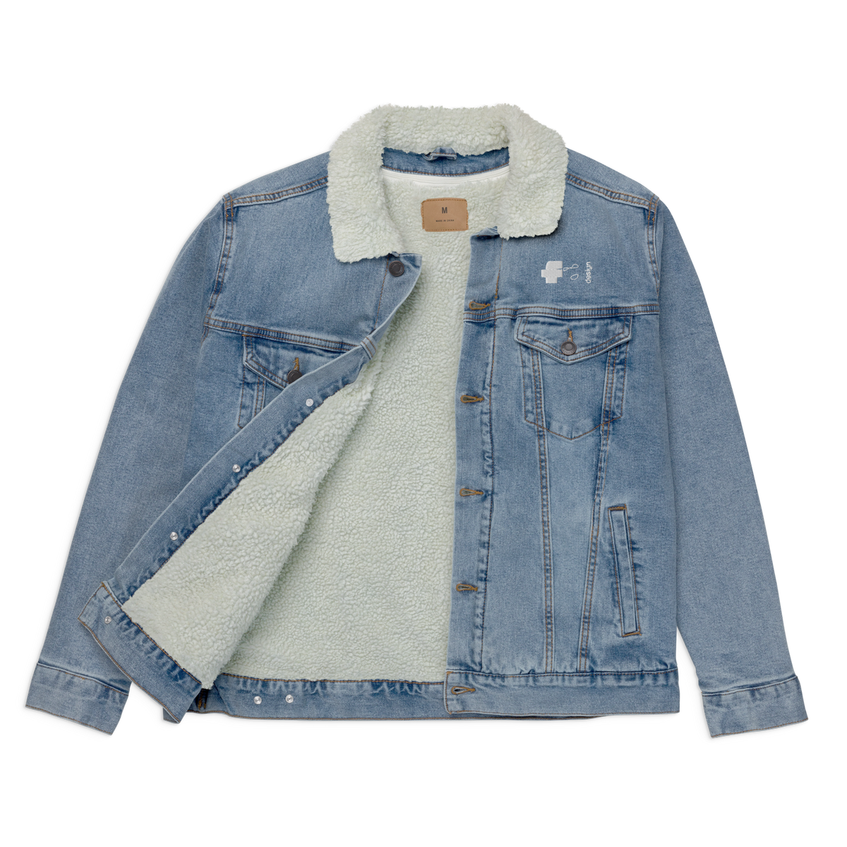 Women's Unisex denim sherpa jacket